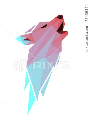 Vector wolf in low poly style. Digital art - Stock Illustration ...