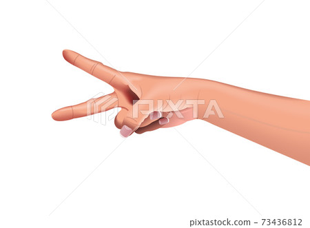 Vector hand in gradient style. Digital art Vector hand in gradient style. Digital art 73436812