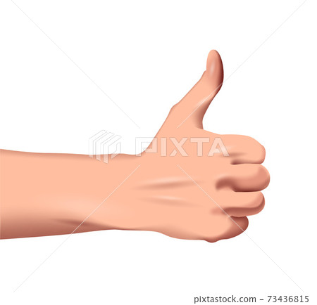 Vector thumb in gradient style. Digital art 73436815