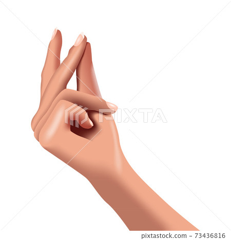 Vector hand in gradient style. Digital art 73436816
