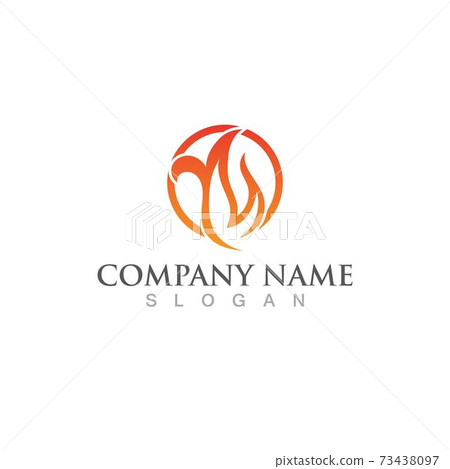 Fire fox logo and symbol vector image 73438097