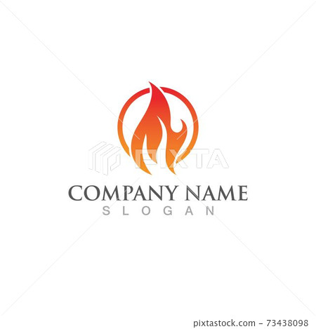 Fire fox logo and symbol vector image 73438098