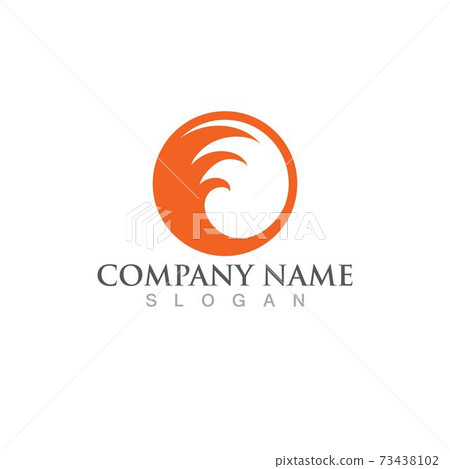Fire fox logo and symbol vector image 73438102
