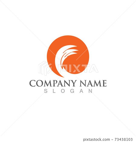 Fire fox logo and symbol vector image 73438103