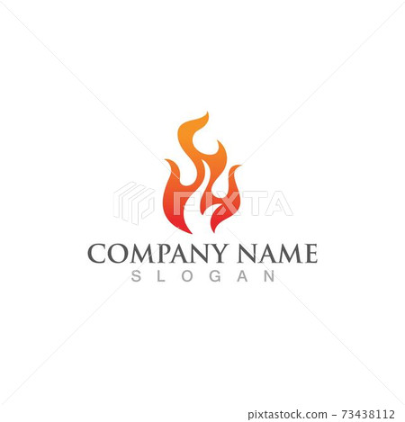 Fire fox logo and symbol vector image 73438112