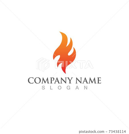 Fire fox logo and symbol vector image 73438114