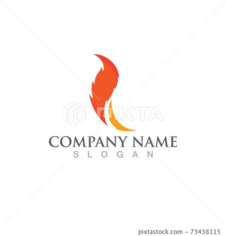Fire fox logo and symbol vector image 73438115
