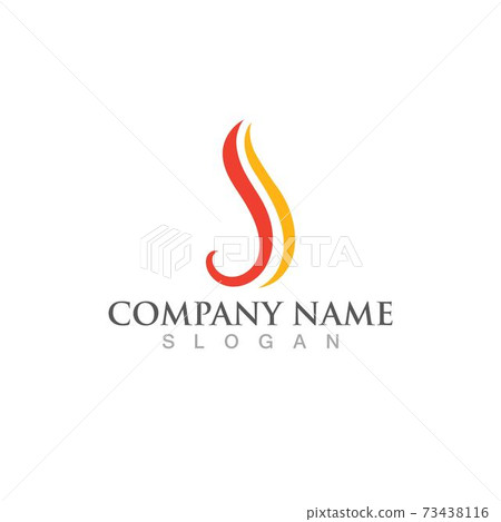 Fire fox logo and symbol vector image 73438116