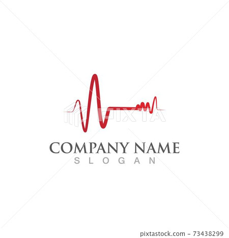 Heart beat logo and symbol vector image-插圖素材 [73438299] - PIXTA圖庫