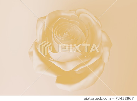 one elegant light yellow rose, 3d render 73438967