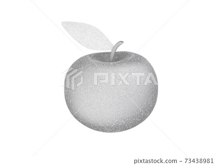 Styrofoam apple isolated on white, 3d render 73438981