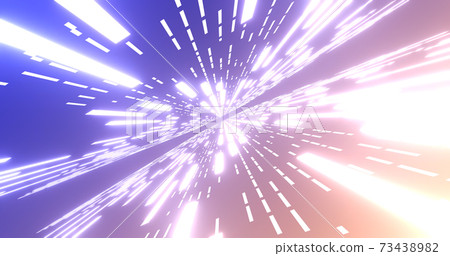 Abstract glow neon lines and stripes. Abstract background with flying neon glowing stripes, 3d render 73438982