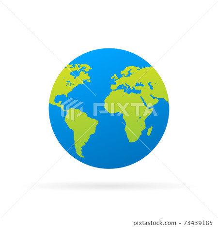 Vector planet Earth icon. Flat planet Earth icon. - Stock Illustration ...