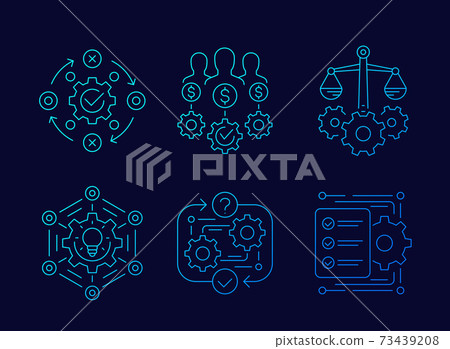 business process, innovation and finance icons set business process, innovation and finance icons set 73439208