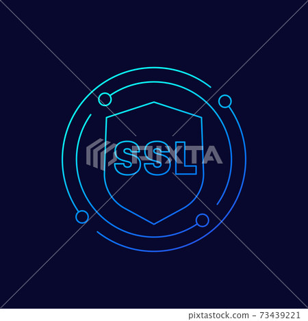 SSL secure vector line icon for web - Stock Illustration [73439221] - PIXTA
