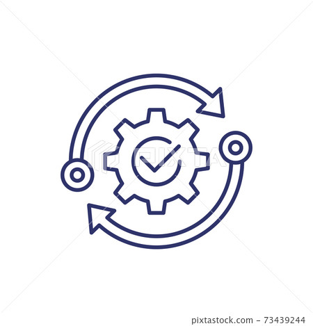 productivity and production capacity, line icon productivity and production capacity, line icon 73439244
