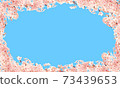 Blue sky and cherry blossom frame 73439653