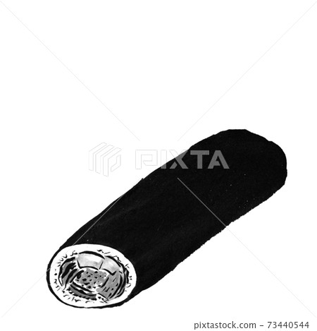 Setsubun thick sushi roll (hand-drawn illustration of ink) Setsubun thick sushi roll (hand-drawn illustration of ink) 73440544
