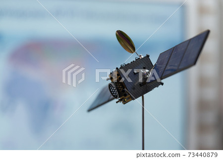The layout of the satellite. Satellite repeater Internet signal. 73440879