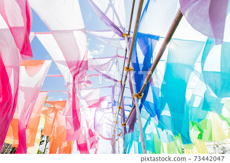 滋賀縣琵琶湖景山彩虹窗簾 滋賀縣琵琶湖景山彩虹窗簾 73442047