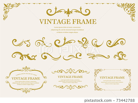 Luxury antique element set Luxury antique element set 73442788