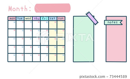 Schedule sheet illustration material Schedule sheet illustration material 73444589