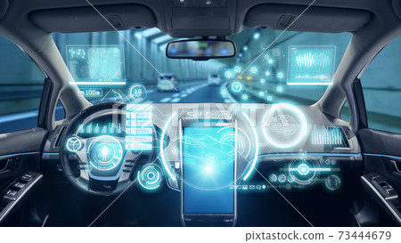 Image of automatic driving: Unmanned driver's seat 73444679