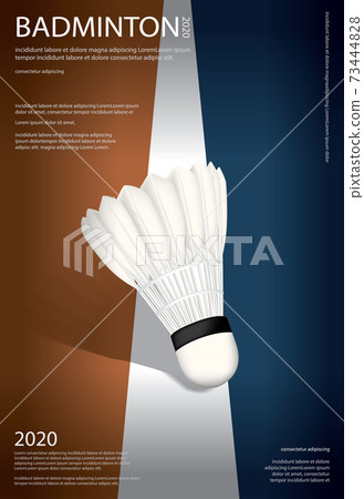 Badminton Championship Poster Vector illustration 73444828