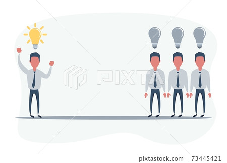 Business challenge. Man with an idea. Rivalry concept. Business challenge. Man with an idea. Rivalry concept. 73445421