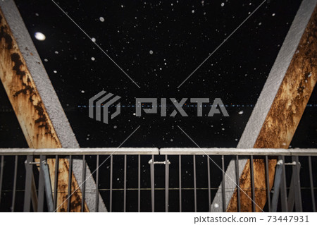 Snowy day scenery 73447931