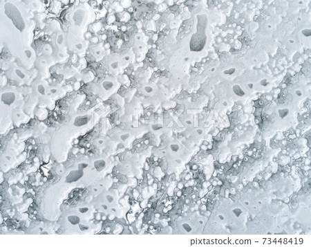 A picture painted by nature on ice in winter 73448419