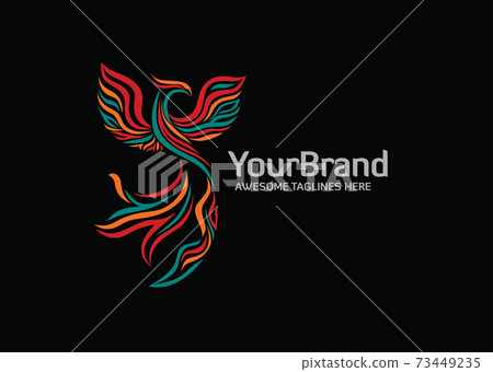 Elegant stylized phoenix logo with Modern color,A great brand for companies related to financial, Elegant stylized phoenix logo with Modern color,A great brand for companies related to financial, 73449235
