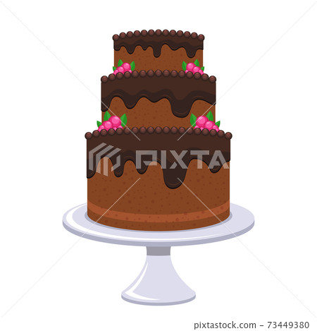 Birthday cake vector design illustration isolated on white background Birthday cake vector design illustration isolated on white background 73449380