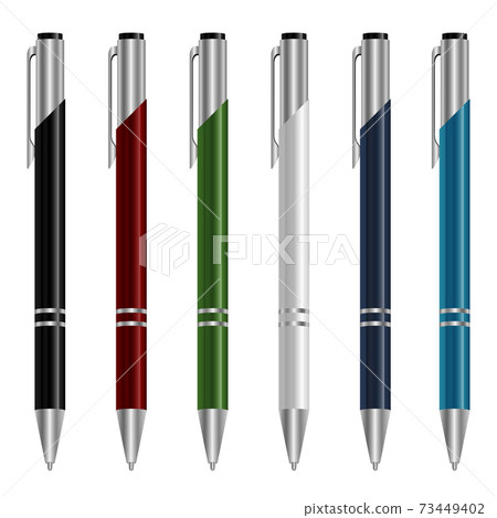Ballpoint pen set vector design illustration isolated on white background 73449402