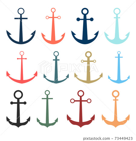 Anchor icon set vector design illustration 73449423