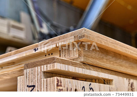 Joinery. Door leaf. Wood door manufacturing process. Furniture manufacture 73449931