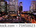 Night view of Tokyo station building and Marunouchi 73450023