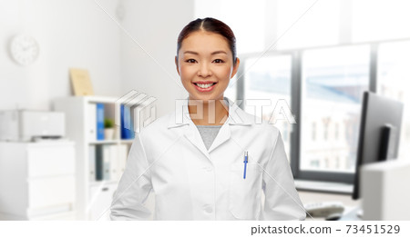happy smiling asian female doctor at hospital happy smiling asian female doctor at hospital 73451529