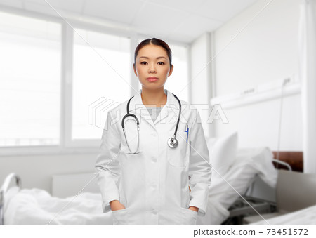asian female doctor with stethoscope at hospital asian female doctor with stethoscope at hospital 73451572