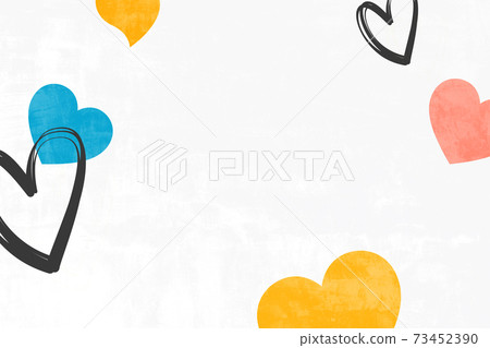 Valentines day background with hearts decor on white background and space for text. Valentines day background with hearts decor on white background and space for text. 73452390