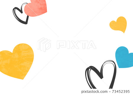Valentines day background with hearts decor on white background and space for text. 73452395