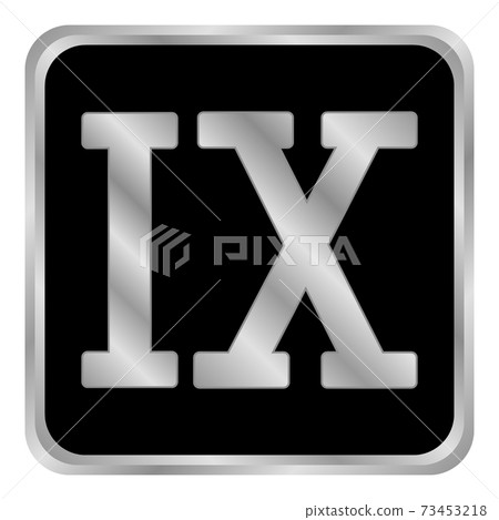 Roman Numeral Nine Stock Illustration 73453218 Pixta