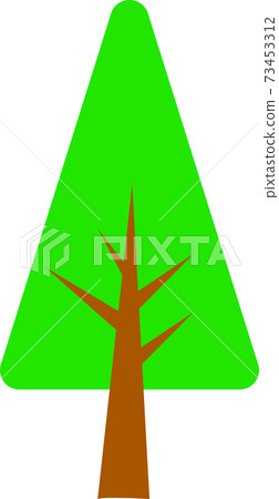Simple cute triangle tree - Stock Illustration [73453312] - PIXTA