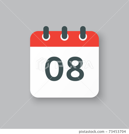 Vector icon calendar day number 8, 8th day month Vector icon calendar day number 8, 8th day month 73453704