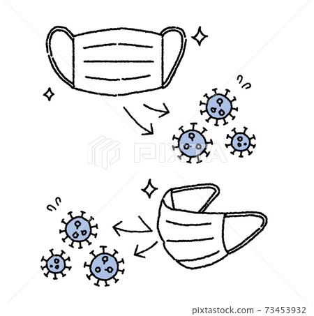 Infection prevention non-woven mask illustration 73453932