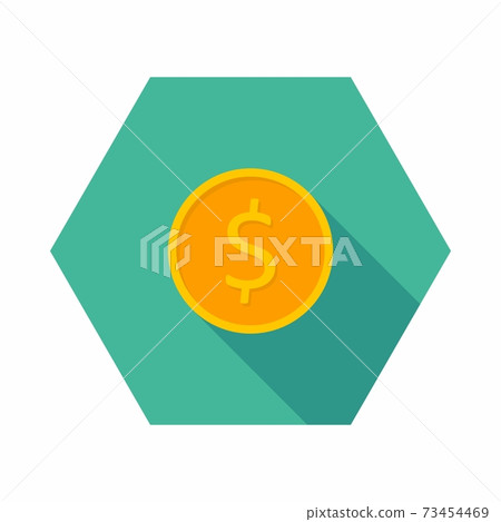 Gold coin icon vector isolated. - Stock Illustration [73454469] - PIXTA