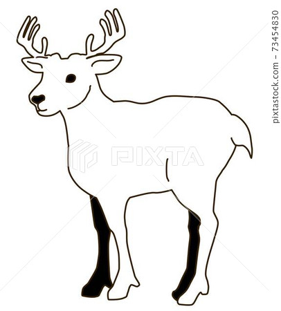Deer 01 line art 73454830