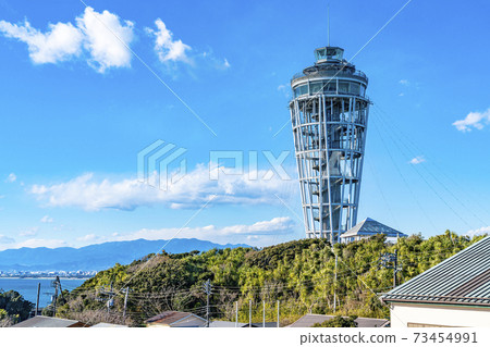 [Kanagawa] Enoshima Sea Candle in the refreshing blue sky 73454991
