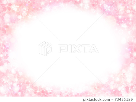 櫻花暴風雪背景框架 櫻花暴風雪背景框架 73455189