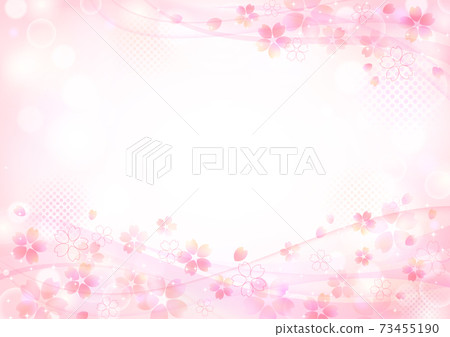 Cherry blossom snowstorm background frame 73455190